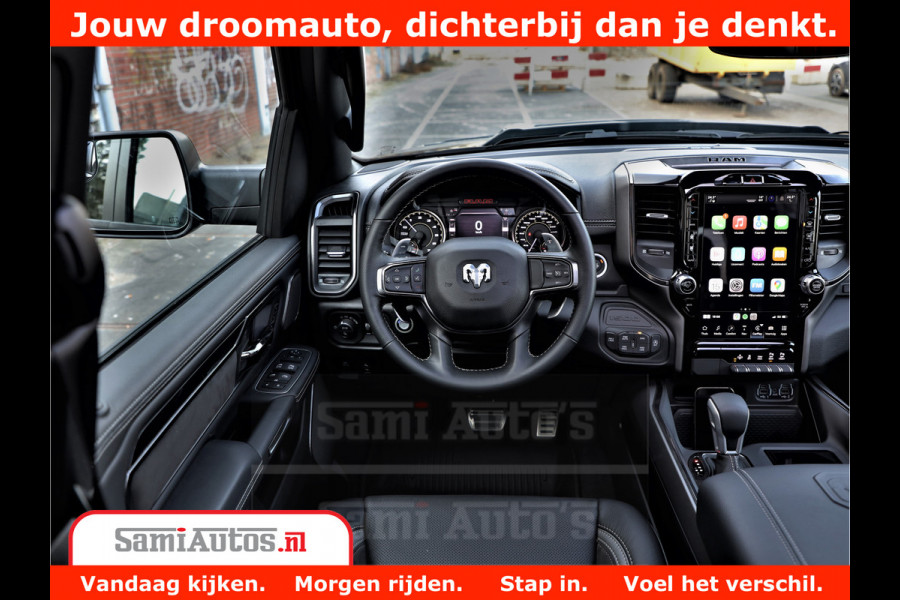 Dodge Ram 1500 GT EDITION | TRX PACK | VIRTUAL COCKPIT | HEAD-UP | ADAPTIVE CRUISE | 360 CAMERA | 5.7 HEMI V8 402PK | 4X4 | Comfortabele Dubbele Cabine met Royale 5 Zitplaatsen | BPM vrij | Nu Leverbaar uit Voorraad | Voorraad Nr 2437