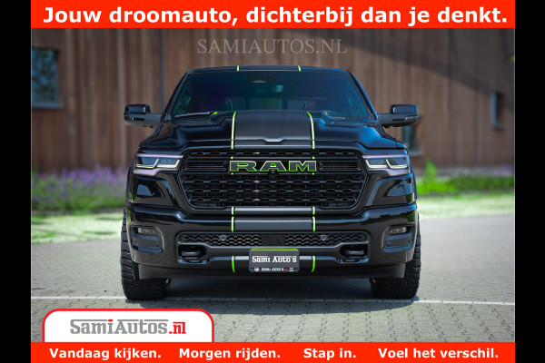 Dodge Ram 1500 Limited Night High Output 540HP 706Nm | Massage + Full Option | De Meest Luxe en Volle Pick-Up in zijn Klasse | Comfortabele Dubbele Cabine met Royale 5 Zitplaatsen | BPM vrij | Nu Leverbaar uit Voorraad | Voorraad Nr 2300 - 7689