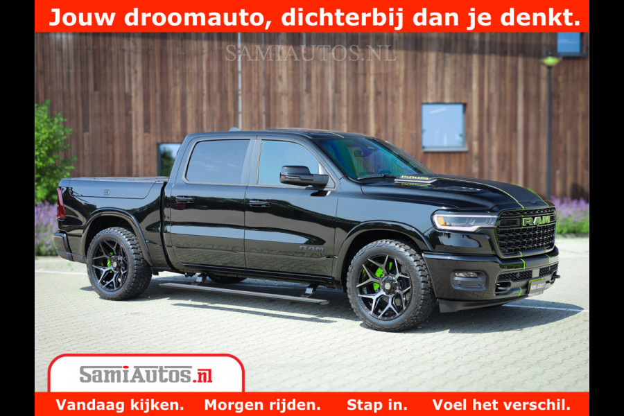 Dodge Ram 1500 Limited Night High Output 540HP 706Nm | Massage + Full Option | De Meest Luxe en Volle Pick-Up in zijn Klasse | Comfortabele Dubbele Cabine met Royale 5 Zitplaatsen | BPM vrij | Nu Leverbaar uit Voorraad | Voorraad Nr 2300 - 7689