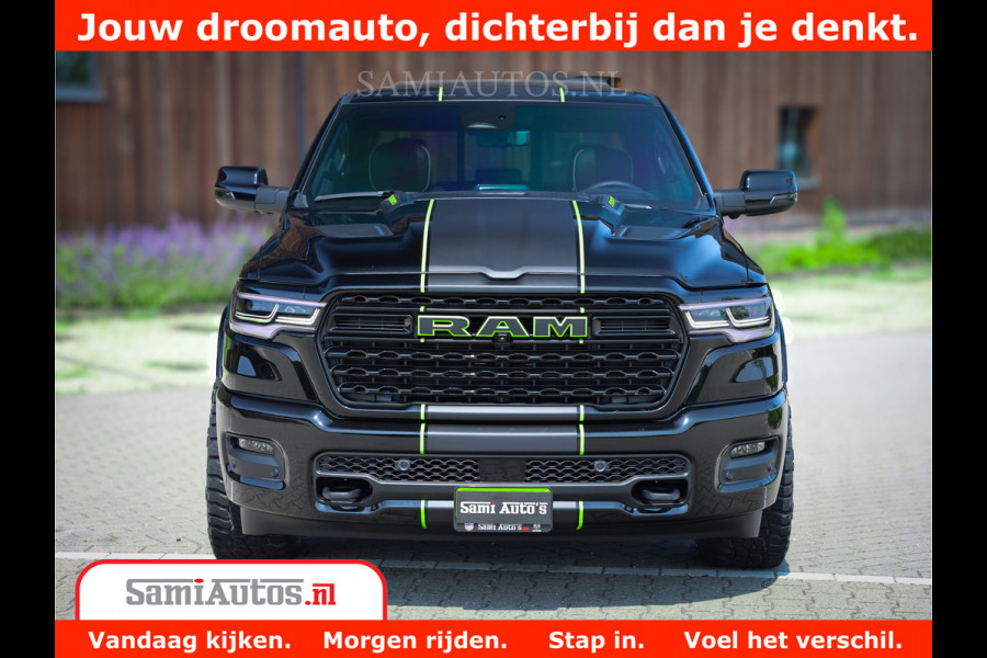 Dodge Ram 1500 Limited Night High Output 540HP 706Nm | Massage + Full Option | De Meest Luxe en Volle Pick-Up in zijn Klasse | Comfortabele Dubbele Cabine met Royale 5 Zitplaatsen | BPM vrij | Nu Leverbaar uit Voorraad | Voorraad Nr 2300 - 7689
