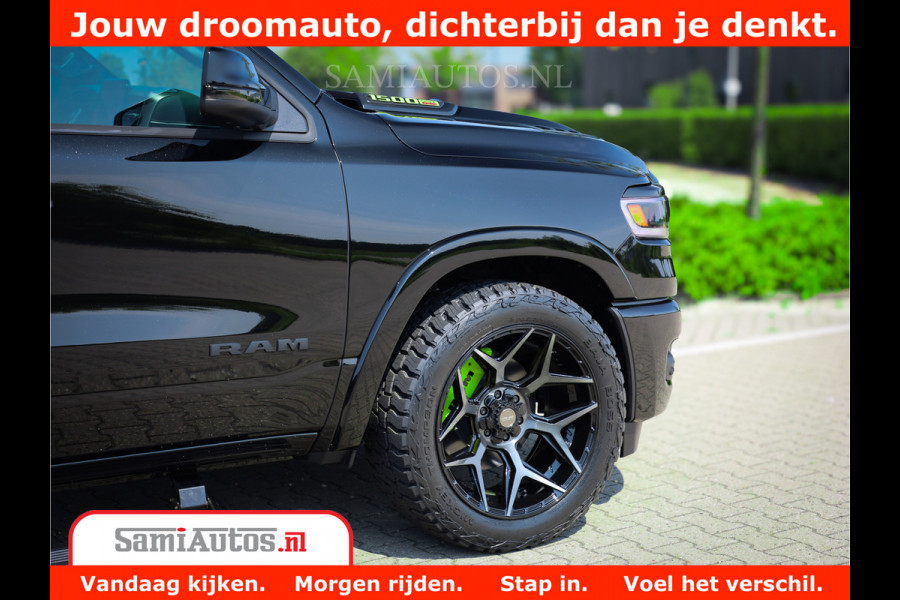 Dodge Ram 1500 Limited Night High Output 540HP 706Nm | Massage + Full Option | De Meest Luxe en Volle Pick-Up in zijn Klasse | Comfortabele Dubbele Cabine met Royale 5 Zitplaatsen | BPM vrij | Nu Leverbaar uit Voorraad | Voorraad Nr 2300 - 7689