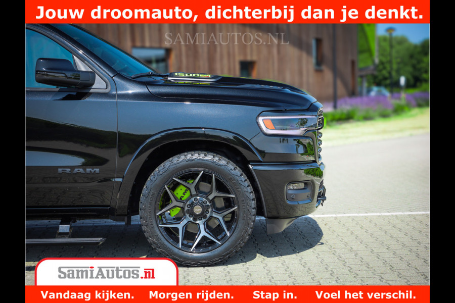 Dodge Ram 1500 Limited Night High Output 540HP 706Nm | Massage + Full Option | De Meest Luxe en Volle Pick-Up in zijn Klasse | Comfortabele Dubbele Cabine met Royale 5 Zitplaatsen | BPM vrij | Nu Leverbaar uit Voorraad | Voorraad Nr 2300 - 7689