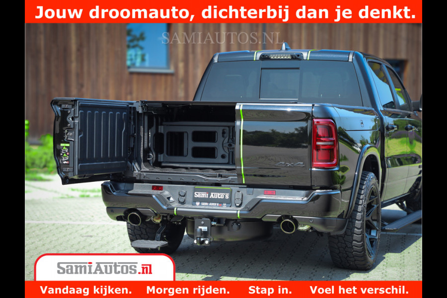 Dodge Ram 1500 Limited Night High Output 540HP 706Nm | Massage + Full Option | De Meest Luxe en Volle Pick-Up in zijn Klasse | Comfortabele Dubbele Cabine met Royale 5 Zitplaatsen | BPM vrij | Nu Leverbaar uit Voorraad | Voorraad Nr 2300 - 7689