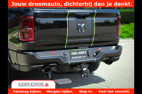 Dodge Ram 1500 Limited Night High Output 540HP 706Nm | Massage + Full Option | De Meest Luxe en Volle Pick-Up in zijn Klasse | Comfortabele Dubbele Cabine met Royale 5 Zitplaatsen | BPM vrij | Nu Leverbaar uit Voorraad | Voorraad Nr 2300 - 7689
