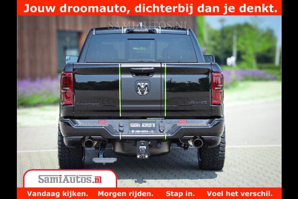 Dodge Ram 1500 Limited Night High Output 540HP 706Nm | Massage + Full Option | De Meest Luxe en Volle Pick-Up in zijn Klasse | Comfortabele Dubbele Cabine met Royale 5 Zitplaatsen | BPM vrij | Nu Leverbaar uit Voorraad | Voorraad Nr 2300 - 7689