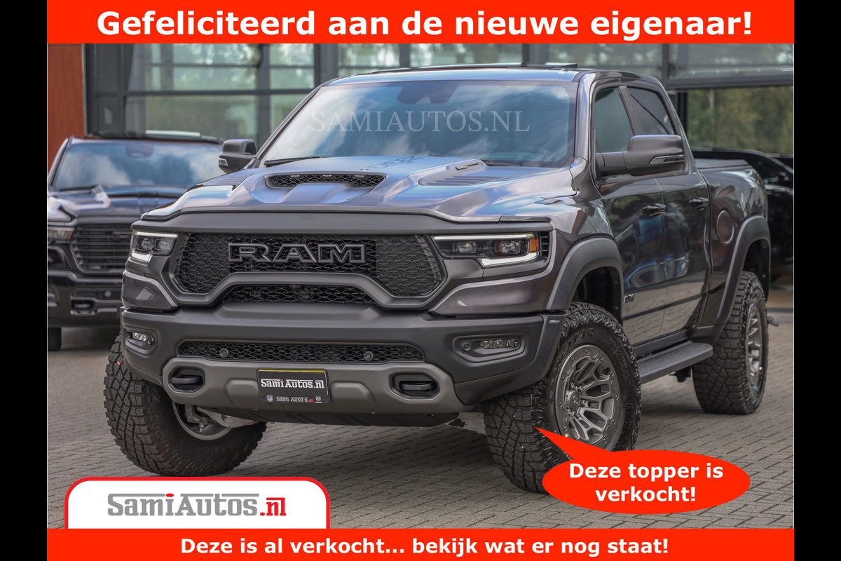 Dodge Ram 1500 TRX | 6.2 V8 712PK | Final Edition | All-In Prijs | Beschikt over alle opties | Comfortabele Dubbele Cabine met Royale 5 Zitplaatsen | BPM vrij | Nu Leverbaar uit Voorraad | Voorraad Nr 2121 - 4420 Dodge Ram 1500 TRX | 6.2 V8 712PK | Final Edition | All-In Prijs | Beschikt over alle opties | Comfortabele Dubbele Cabine met Royale 5 Zitplaatsen | BPM vrij | Nu Leverbaar uit Voorraad | Voorraad Nr 2121 - 4420