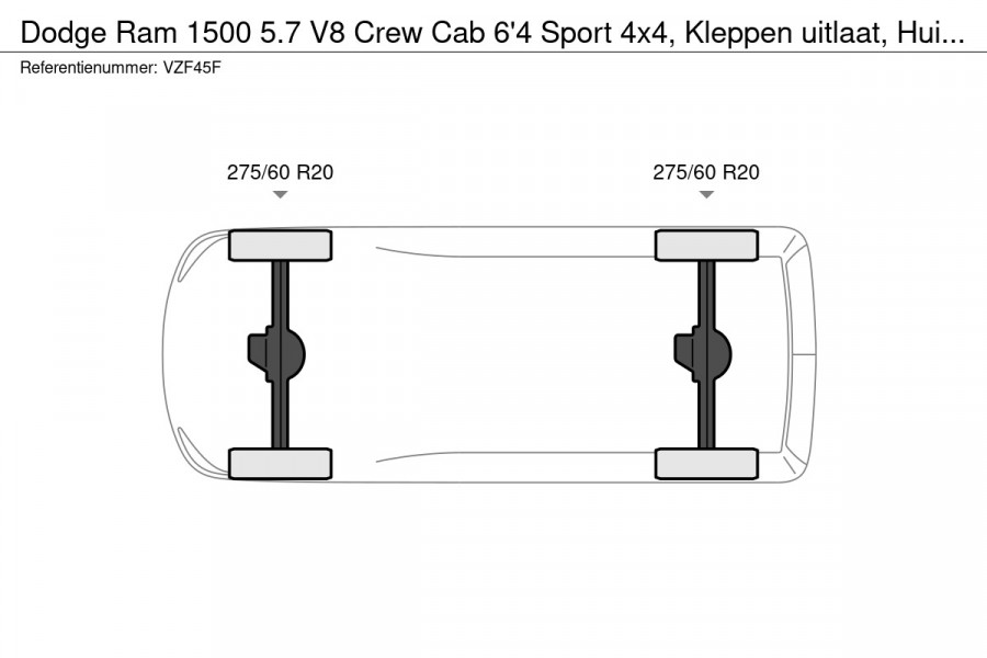 Dodge Ram 1500 5.7 V8 Crew Cab 6'4 Sport 4x4, Kleppen uitlaat, Huif, Sunroof