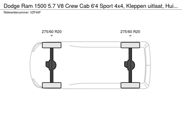 Dodge Ram 1500 5.7 V8 Crew Cab 6'4 Sport 4x4, Kleppen uitlaat, Huif, Sunroof