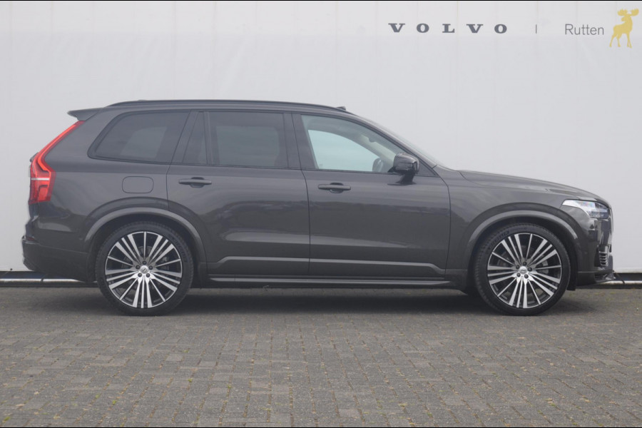 Volvo XC90 T8 455PK Automaat Plug-in hybrid AWD Ultra Dark Luchtvering / Bowers & Wilkins audio / Trekhaak / Massage / Stoelverwarming en ventilatie / Elektrisch bedienbare voorstoelen met geheugen / Trekhaak / Panoramadak / Head-up Display /