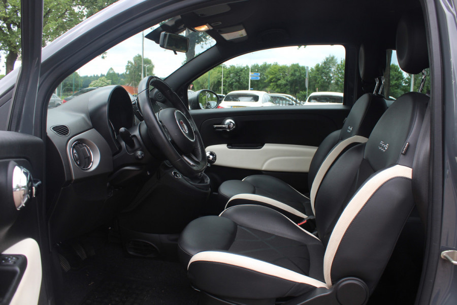 Fiat 500 1.2 Lounge / Apple CarPlay / Half leder / Parkeerhulp achter / 15'' / Beats / DAB / Bluetooth / Cruise Control / Getint glas