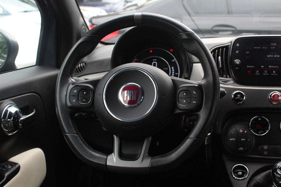 Fiat 500 1.2 Lounge / Apple CarPlay / Half leder / Parkeerhulp achter / 15'' / Beats / DAB / Bluetooth / Cruise Control / Getint glas