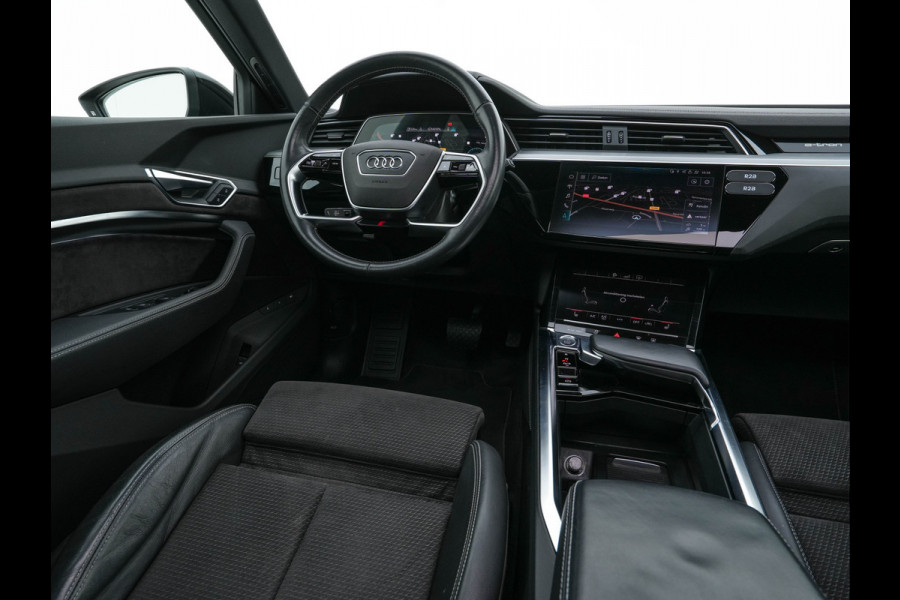 Audi e-tron 50 Quattro S-Line Launch-Edition-Black 71 kWh (INCL-BTW) *PANO | LEATHER-MICROFIBRE | DIGI-COCKPIT | FULL-LED | MEMORY-PACK | ADAPTIVE-CRUISE | HEATED-SPORTSEATS | NAVI-FULLMAP | KEYLESS | SHIFT-PADDLES | 20"ALU*