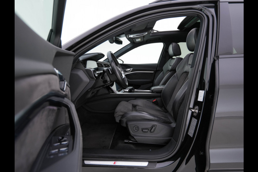 Audi e-tron 50 Quattro S-Line Launch-Edition-Black 71 kWh (INCL-BTW) *PANO | LEATHER-MICROFIBRE | DIGI-COCKPIT | FULL-LED | MEMORY-PACK | ADAPTIVE-CRUISE | HEATED-SPORTSEATS | NAVI-FULLMAP | KEYLESS | SHIFT-PADDLES | 20"ALU*