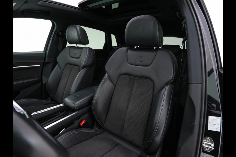 Audi e-tron 50 Quattro S-Line Launch-Edition-Black 71 kWh (INCL-BTW) *PANO | LEATHER-MICROFIBRE | DIGI-COCKPIT | FULL-LED | MEMORY-PACK | ADAPTIVE-CRUISE | HEATED-SPORTSEATS | NAVI-FULLMAP | KEYLESS | SHIFT-PADDLES | 20"ALU*