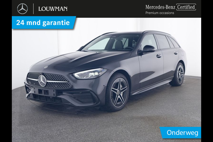 Mercedes-Benz C-Klasse Estate 300 e AMG Plug-In Hybride AMG Line | Night Pakket | Trekhaak | Panorama Schuif-Kanteldak. Inclusief 24 maanden MB Certified garantie voor Europa.