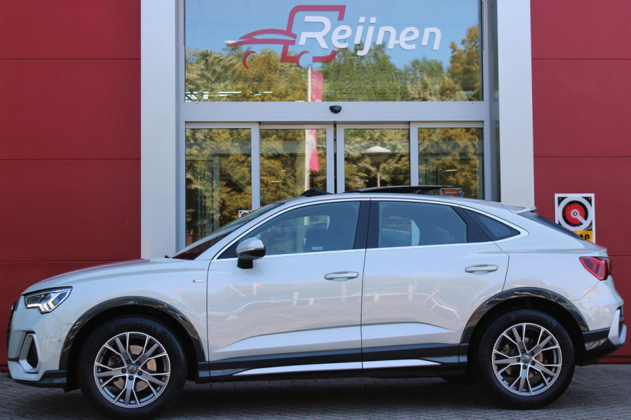 Audi Q3 Sportback 35 TFSI 150PK S-TRONIC 7 S EDITION * NIEUWSTAAT * | S-LINE EXTERIEUR | S-LINE INTERIEUR | AUDI VIRTUAL COCKPIT | PANORAMISCH SCHUIF / KANTELDAK | NAVIGATIE | TWIN LEDEREN BEKLEDING ZWART MET ROTSGRIJS STIKSEL | VOORSTOELEN VERWARMBAAR | ACHTERUITRIJCAMERA | PARKEERSENSOREN VOOR / ACHTER | DODEHOEK DETECTIE |  ALARM SYSTEEM | FULL LED KOPLAMPEN INCLUSIEF LED ACHTERLICHTEN | ZWARTE HEMELBEKLEDING | AUDI SOUND SYSTEM | AMBIENTE VERLICHTING | 18" LICHTMETAAL S-DESIGN | VERLICHTE S-LINE INSTAPLIJSTEN |