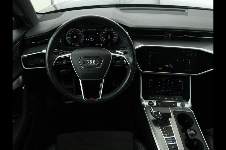 Audi A6 55 TFSIe S Line | 367pk | Trekhaak | Stoel & stuurverwarming | Adaptive cruise | Camera | Matrix LED | Carplay | Sportstoelen | Half leder | Navigatie