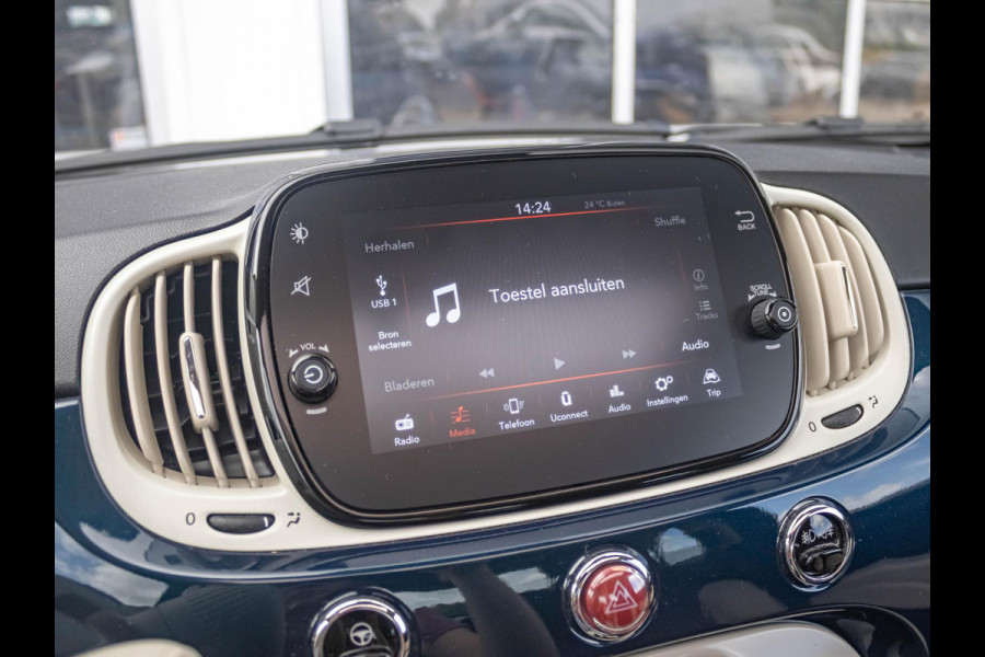 Fiat 500 Hybrid Dolcevita | Airco | Cruise | Schuif/Kanteldak | PDC | 16" | Apple Carplay