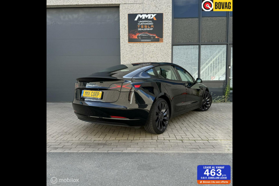 Tesla Model 3 Performance ZWART MiC X-TREME ACHTERLICHT+EAP