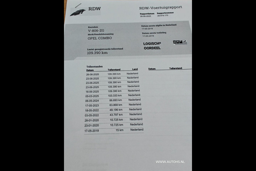 Opel Combo 1.6D L1H1 Edition, Euro 6 , 1e Eig , Airco , navi , apk mei 2026 , Controle beurt gehad.