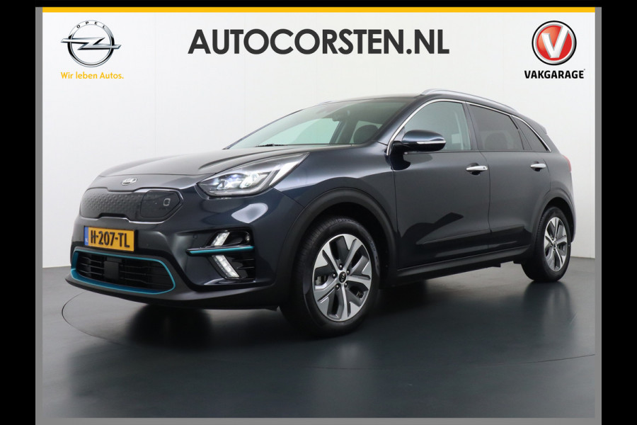 Kia e-Niro 64kWh 204PK Leder Camera Adaptive-Cruise Warmtepomp Apple Carplay Android Auto Navi Ecc DAB Pdc Executive-Line Stoel Verwarming/ Keyless Led Achterbank+Stuur Verwarming Dodehoek assistent Regen-Lichtsensor JBL-Soundsystem Bluetooth Draadloze tel.lader Lmv 17" 1e Eigenaar! Krachtige en zuinige aandrijflijn met grootste accu! €45.000 Nieuw