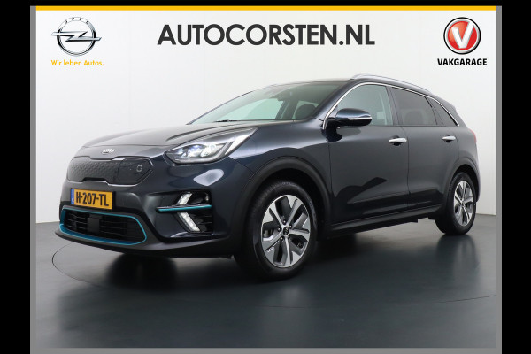 Kia e-Niro 64kWh 204PK Leder Camera Adaptive-Cruise Warmtepomp Apple Carplay Android Auto Navi Ecc DAB Pdc Executive-Line Stoel Verwarming/ Keyless Led Achterbank+Stuur Verwarming Dodehoek assistent Regen-Lichtsensor JBL-Soundsystem Bluetooth Draadloze tel.lader Lmv 17" 1e Eigenaar! Krachtige en zuinige aandrijflijn met grootste accu! €45.000 Nieuw