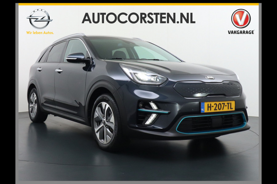 Kia e-Niro 64kWh 204PK Leder Camera Adaptive-Cruise Warmtepomp Apple Carplay Android Auto Navi Ecc DAB Pdc Executive-Line Stoel Verwarming/ Keyless Led Achterbank+Stuur Verwarming Dodehoek assistent Regen-Lichtsensor JBL-Soundsystem Bluetooth Draadloze tel.lader Lmv 17" 1e Eigenaar! Krachtige en zuinige aandrijflijn met grootste accu! €45.000 Nieuw