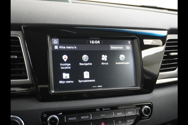 Kia e-Niro 64kWh 204PK Leder Camera Adaptive-Cruise Warmtepomp Apple Carplay Android Auto Navi Ecc DAB Pdc Executive-Line Stoel Verwarming/ Keyless Led Achterbank+Stuur Verwarming Dodehoek assistent Regen-Lichtsensor JBL-Soundsystem Bluetooth Draadloze tel.lader Lmv 17" 1e Eigenaar! Krachtige en zuinige aandrijflijn met grootste accu! €45.000 Nieuw
