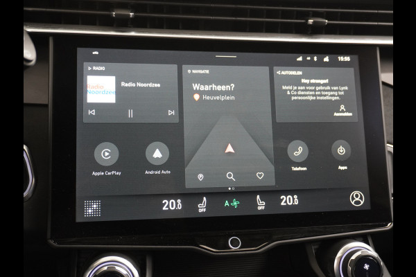 Lynk & Co 01 1.5 PHEV AUT-7 261pk Pano-Schuif-K-dak 20" 360°Camera Apple Carplay Android Auto Adaptive-Cr NaviPdc-a+v Ecc Keyless Led M-BuxPl Elek.Memory.Stoel File assistent Dodehoek detector Elektrisch bedienbare achterklep Rijstrooksensor Wifi Verkeersbord detectie 425Nm koppel 3,6kw laadvermogen A-label Euro 6 Hybride Benzine / Elektrisch rijden tot ca 69km  1800kg trekvermogen