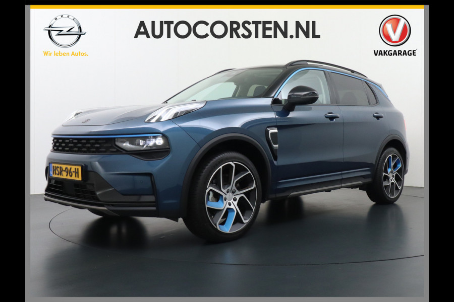 Lynk & Co 01 1.5 PHEV AUT-7 261pk Pano-Schuif-K-dak 20" 360°Camera Apple Carplay Android Auto Adaptive-Cr NaviPdc-a+v Ecc Keyless Led M-BuxPl Elek.Memory.Stoel File assistent Dodehoek detector Elektrisch bedienbare achterklep Rijstrooksensor Wifi Verkeersbord detectie 425Nm koppel 3,6kw laadvermogen A-label Euro 6 Hybride Benzine / Elektrisch rijden tot ca 69km  1800kg trekvermogen