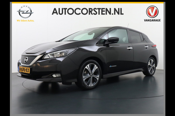 Nissan Leaf N-Connecta 40kWh Apple Carplay Android Auto Trekhaak Cruise control adaptief 360°Camera Navi Ecc Stoel+Stuurverwarming Keyless D Dodehoek detector Rijstrooksensor met correctie Uitparkeer waarschuwing Verkeersbord detectie Bluetooth Privacy Glas Lmv 17" 1e Eigenaar