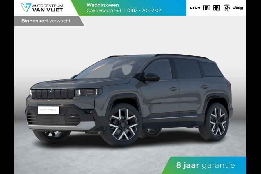 Jeep Compass First Edition 74 kWh | Adapt. Cruise | Camera | Carplay | 20" | Elektr. A-Klep | Navi | Winter Pack | Schuif/Kanteldak | Premium Pack | Warmtepomp