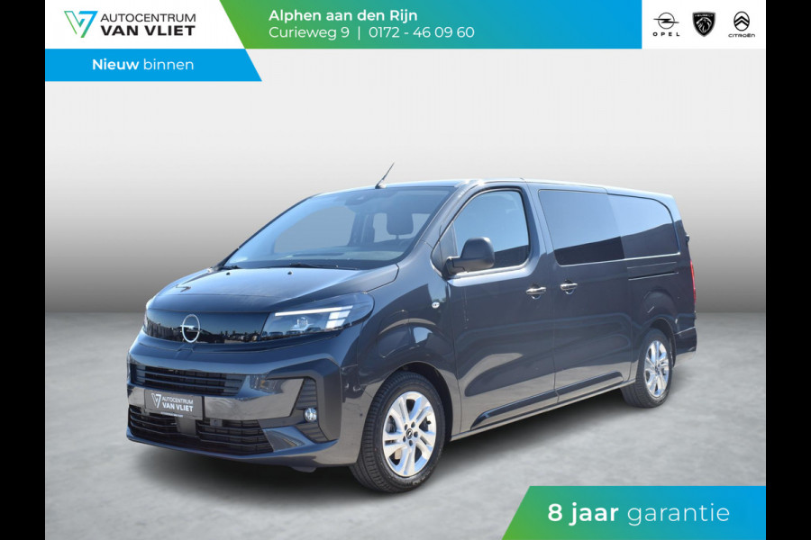Opel Vivaro Electric 75 kWh Dubbele Cabine | camera | navigatie incl. Apple Carplay | betimmering | Exterieur pakket | etc.
