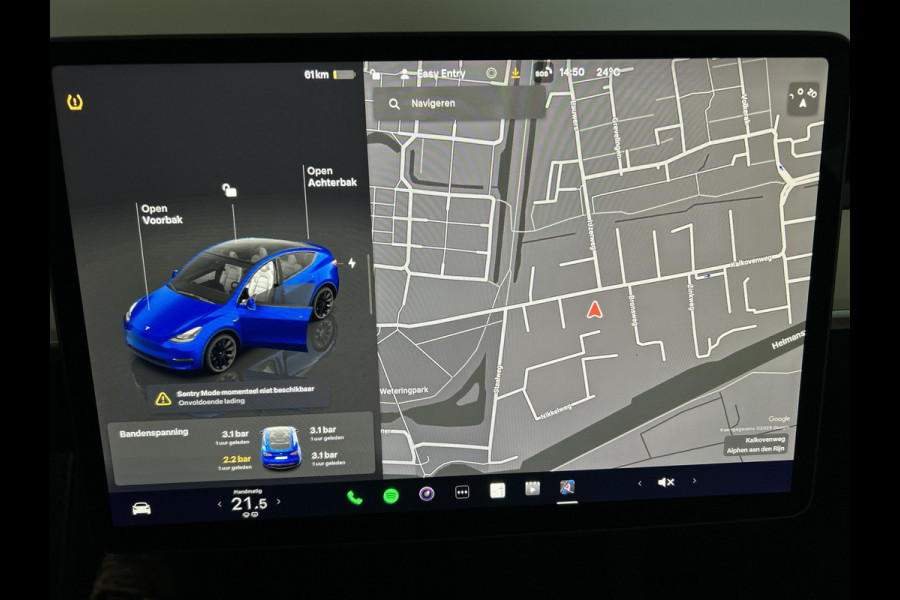 Tesla Model Y RWD 58 kWh | Prachtig blauw | Wit lederen interieur | | Soh (batterijcheck) 93,1 %