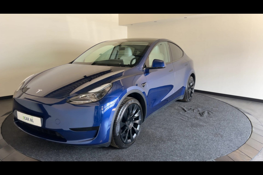 Tesla Model Y RWD 58 kWh | Prachtig blauw | Wit lederen interieur | | Soh (batterijcheck) 93,1 %