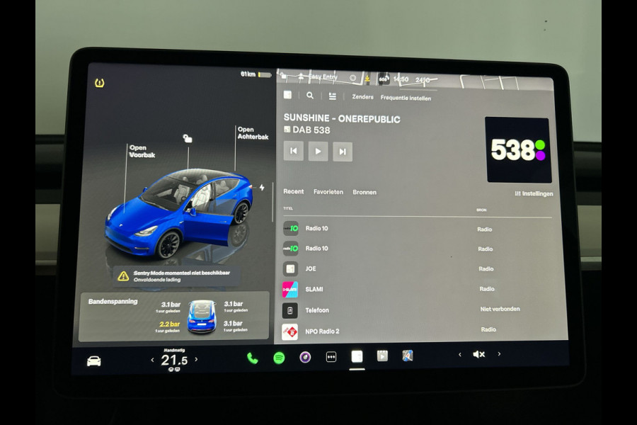 Tesla Model Y RWD 58 kWh | Prachtig blauw | Wit lederen interieur | | Soh (batterijcheck) 93,1 %