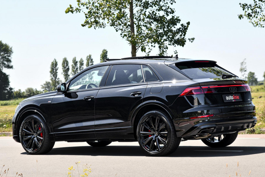 Audi Q8 60 TFSI e quattro Pro Line S Competition. RS Zetels, 4W Sturing, Softclose, Pano, Laser, B&O, 360 3D, Trekh, Keyless, 23"!
