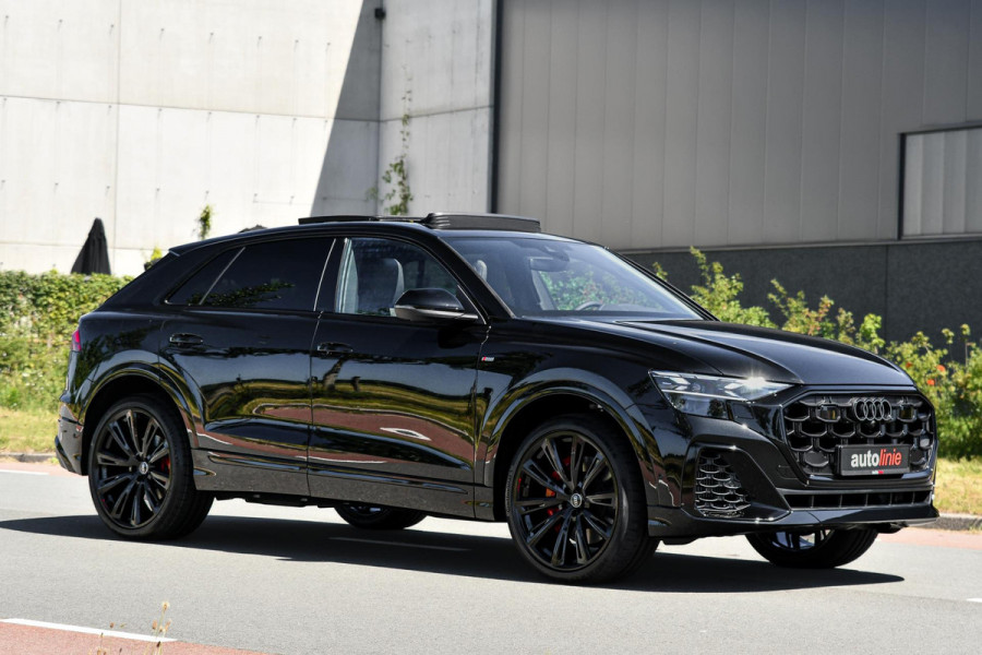 Audi Q8 60 TFSI e quattro Pro Line S Competition. RS Zetels, 4W Sturing, Softclose, Pano, Laser, B&O, 360 3D, Trekh, Keyless, 23"!
