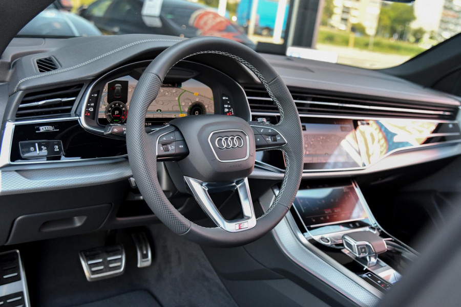 Audi Q8 60 TFSI e quattro Pro Line S Competition. RS Zetels, 4W Sturing, Softclose, Pano, Laser, B&O, 360 3D, Trekh, Keyless, 23"!