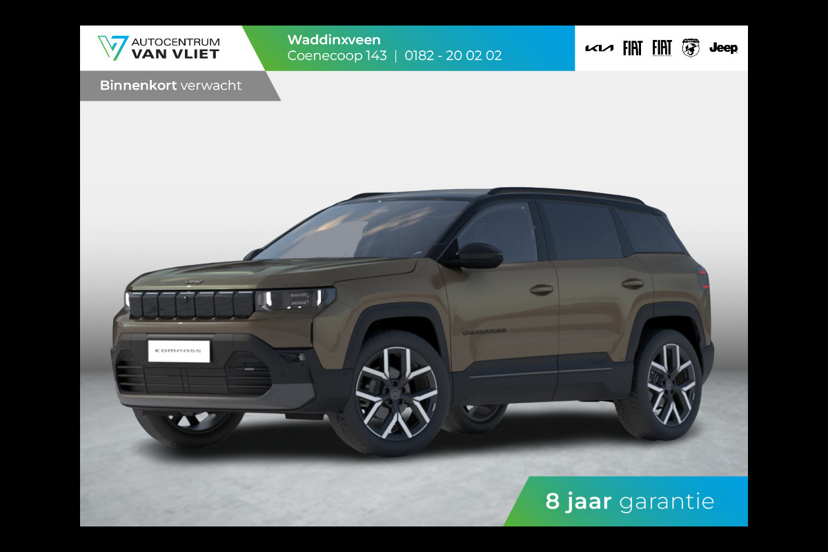 Jeep Compass First Edition 74 kWh | Adapt. Cruise | Camera | Carplay | 20" | Elektr. A-Klep | Navi | Winter Pack | Schuif/Kanteldak | Premium Pack | Conv. Pack | Warmtepomp Jeep Compass First Edition 74 kWh | Adapt. Cruise | Camera | Carplay | 20" | Elektr. A-Klep | Navi | Winter Pack | Schuif/Kanteldak | Premium Pack | Conv. Pack | Warmtepomp