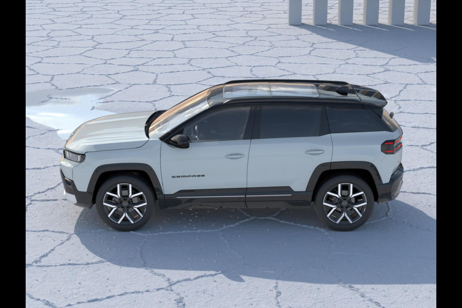Jeep Compass First Edition 74 kWh | Adapt. Cruise | Camera | Carplay | 20" | Elektr. A-Klep | Navi | Winter Pack | Schuif/Kanteldak | Premium Pack | Conv. Pack | Warmtepomp