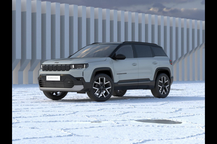 Jeep Compass First Edition 74 kWh | Adapt. Cruise | Camera | Carplay | 20" | Elektr. A-Klep | Navi | Winter Pack | Schuif/Kanteldak | Premium Pack | Conv. Pack | Warmtepomp