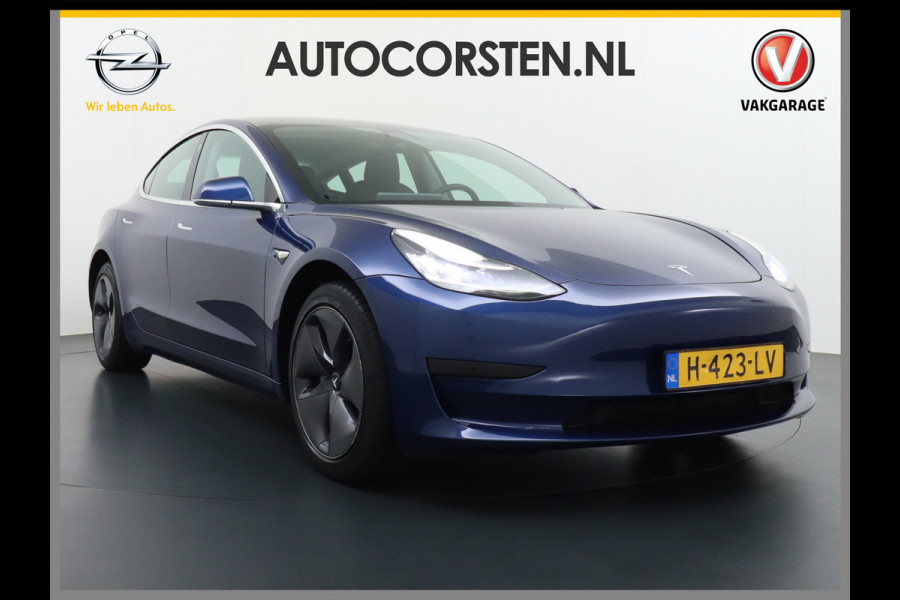 Tesla Model 3 RWD SR+ 60kWh 325PK Trekhaak FSD 3-Computer 18" AutoPilot Leder PanoDak Adaptive-Cruise Lmv Camera's Elektr.-Stuur+Stoelen+Spieg Navi LED Comfortstoelen ACC DAB Voorverwarmen interieur via App Keyless via Telefoonsleutel One-Pedal-Drive Origineel Nederlandse auto tot 11kw laden thuis! 1.584kg licht! Accu Garantie tot 16-03-2028/160.000km