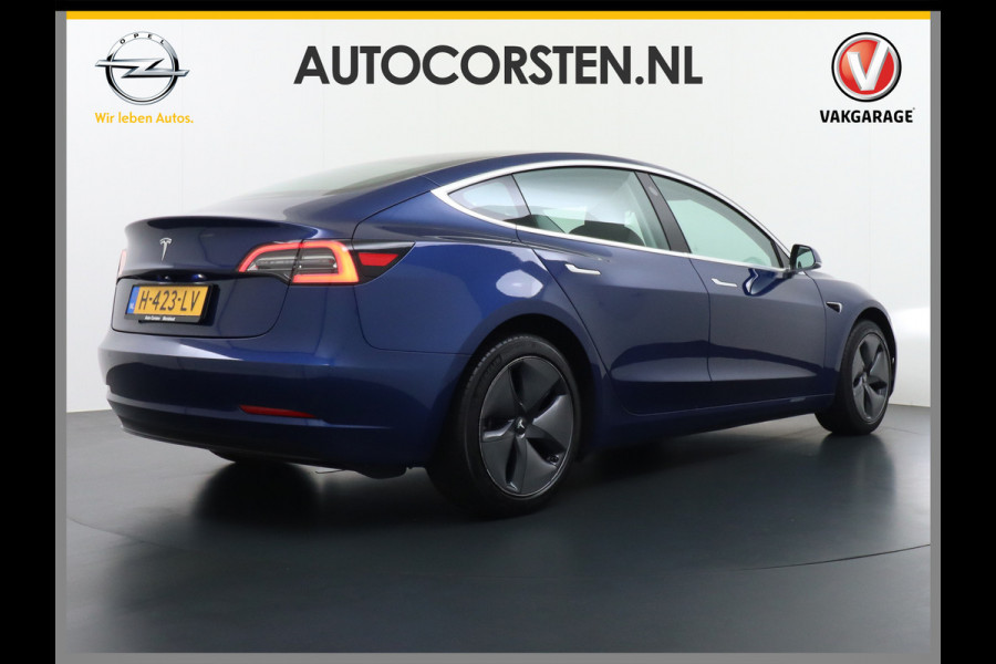 Tesla Model 3 RWD SR+ 60kWh 325PK Trekhaak FSD 3-Computer 18" AutoPilot Leder PanoDak Adaptive-Cruise Lmv Camera's Elektr.-Stuur+Stoelen+Spieg Navi LED Comfortstoelen ACC DAB Voorverwarmen interieur via App Keyless via Telefoonsleutel One-Pedal-Drive Origineel Nederlandse auto tot 11kw laden thuis! 1.584kg licht! Accu Garantie tot 16-03-2028/160.000km