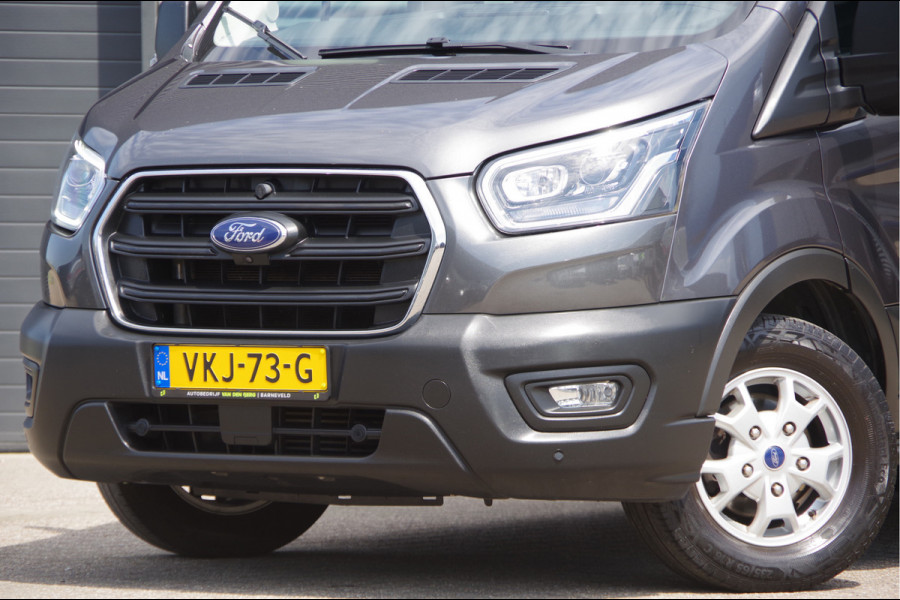 Ford Transit 350 2.0 TDCI L3H2 DC-5P, XENON, 2X SCHUIFDEUR, TREKHAAK, ADAPT. CRUISE, STANDKACHEL, CAMERA, NAVI, AIRCO, STOELVERWARMING, APPLE
