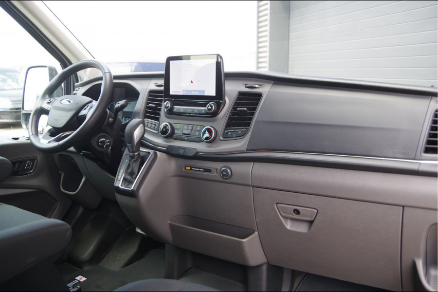 Ford Transit 350 2.0 TDCI L3H2 DC-5P, XENON, 2X SCHUIFDEUR, TREKHAAK, ADAPT. CRUISE, STANDKACHEL, CAMERA, NAVI, AIRCO, STOELVERWARMING, APPLE