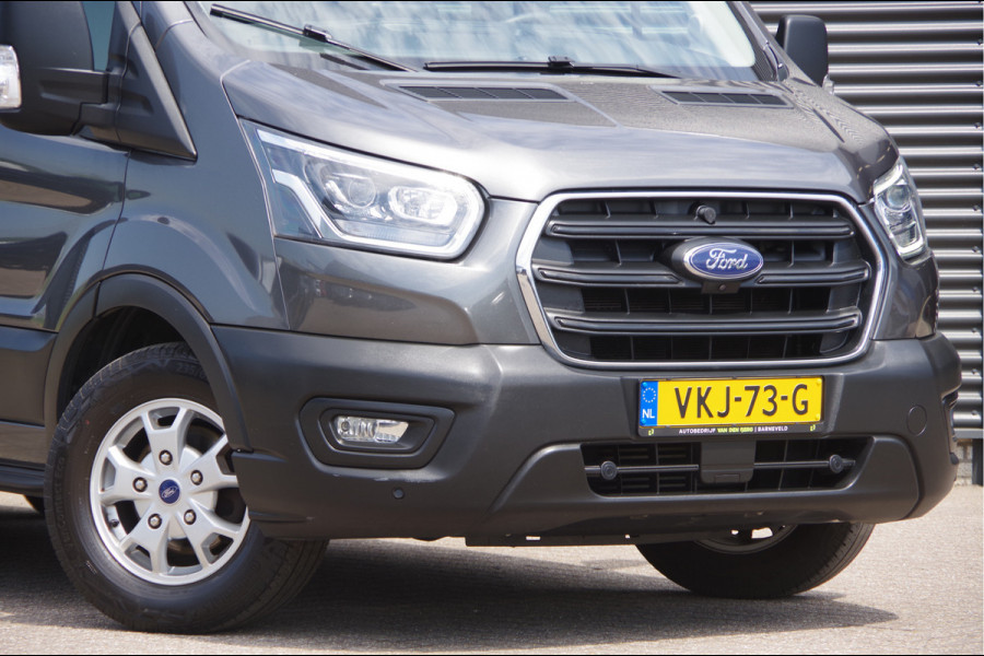 Ford Transit 350 2.0 TDCI L3H2 DC-5P, XENON, 2X SCHUIFDEUR, TREKHAAK, ADAPT. CRUISE, STANDKACHEL, CAMERA, NAVI, AIRCO, STOELVERWARMING, APPLE
