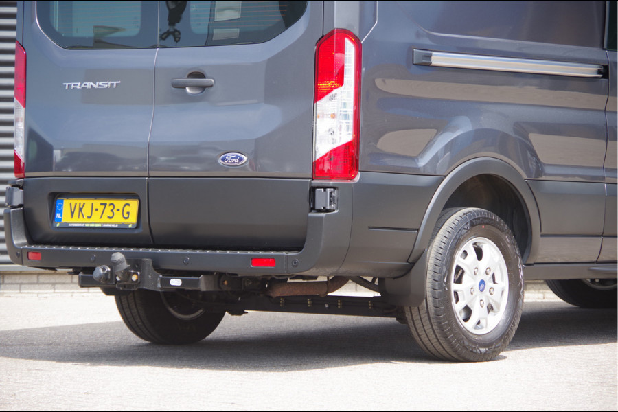 Ford Transit 350 2.0 TDCI L3H2 DC-5P, XENON, 2X SCHUIFDEUR, TREKHAAK, ADAPT. CRUISE, STANDKACHEL, CAMERA, NAVI, AIRCO, STOELVERWARMING, APPLE