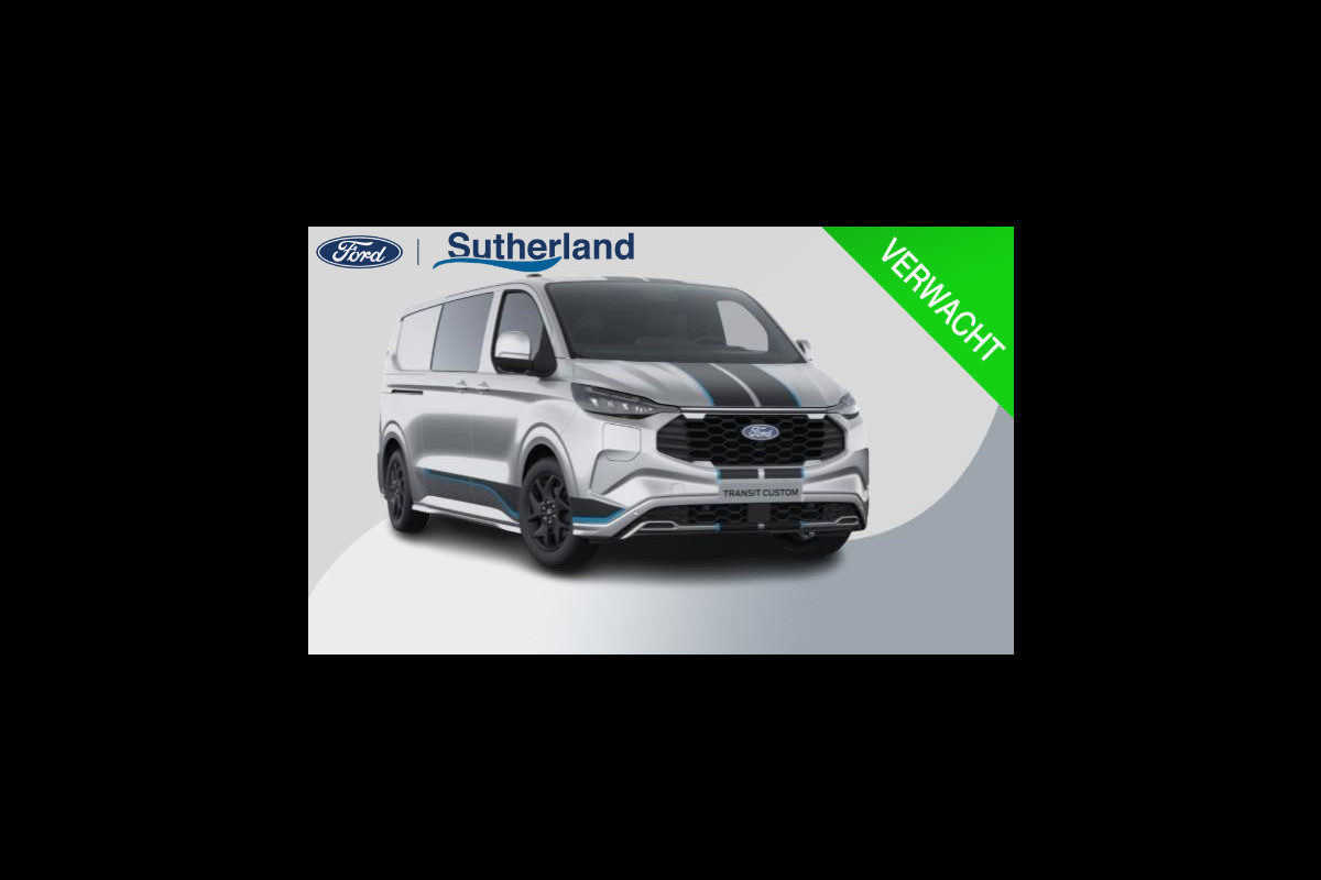 Ford Transit Custom 320 2.5 PHEV L2H1 Sport DC 233pk | | Dubbele Cabine | Dubbele zijschuifdeur | Inklapbare trekhaak | 19 inch lichtmetalen Sport velgen (mat zwart) | Verwarmbaar stuurwiel | Navigatie systeem