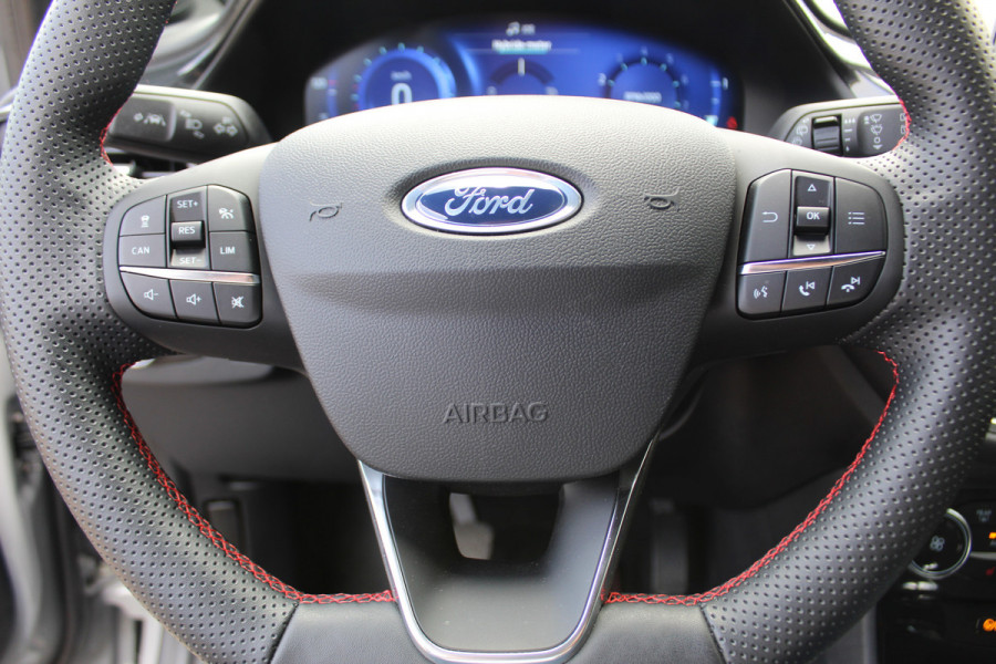 Ford Puma 1.0-125pk EcoBoost Mild-Hybrid ST-Line. Fabrieksgarantie t/m 16-01-2028 ! Autm. airco, navigatie, telefoonvoorb., stoel-, stuur- en voorraamverwarming, camera, parkeersensoren v+a, parkeer assistent, adaptieve cruise control, side- en lane assist etc.